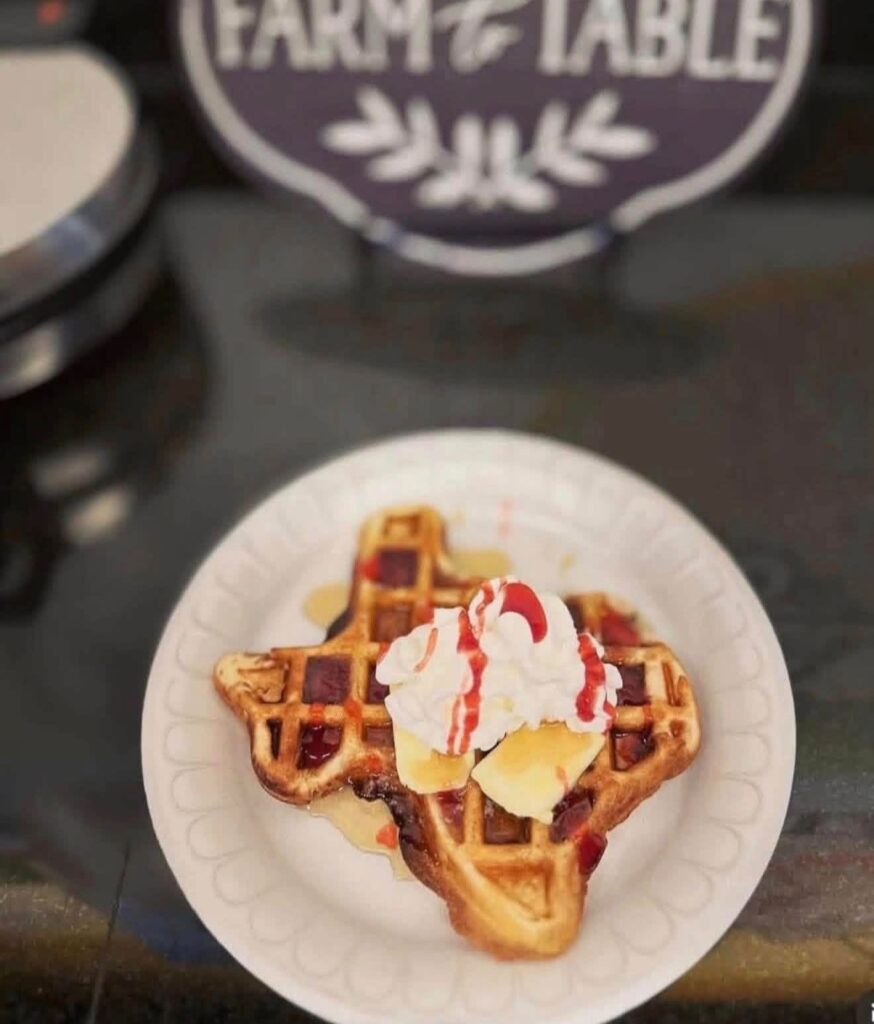 Complimentary weekend waffle at Magnolia RV Resort